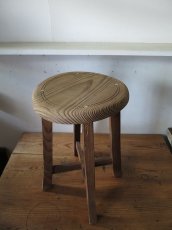 画像7: 木目の綺麗な丸椅子 (A) (7)
