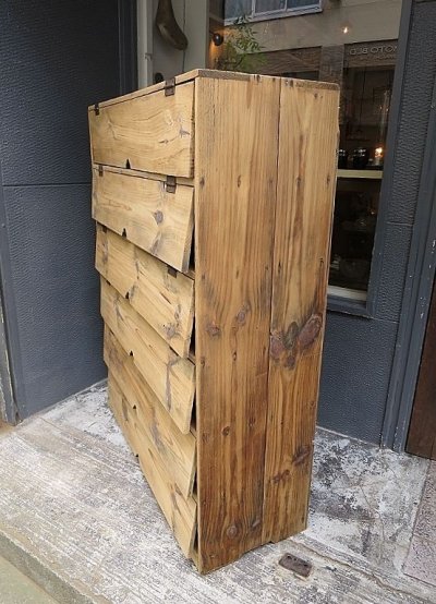 画像3: 木味の良いパタパタ扉の6段収納棚