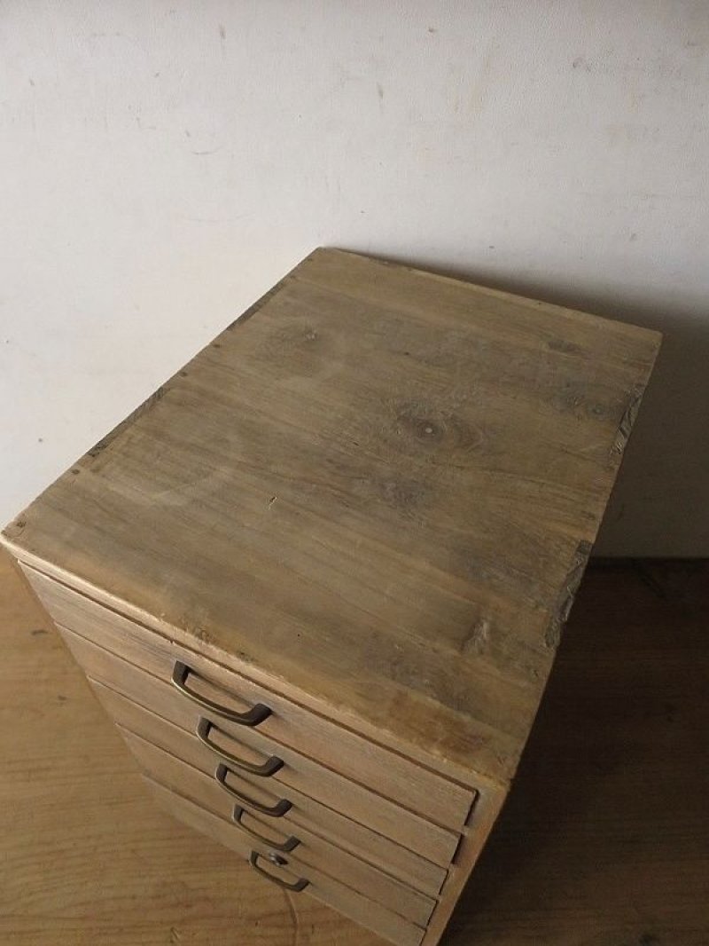 画像2: 桐製5段小引き出し