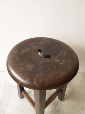 画像4: 楢材丸椅子 (4)