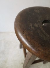 画像7: 楢材丸椅子 (7)