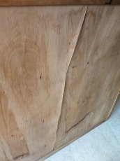 画像10: 古い木肌の良いダイヤガラス戸の食器棚 (10)