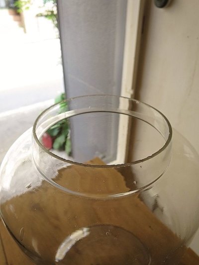 画像1: アルミ蓋の筒形ガラス容器