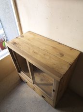 画像10: 木肌の良い引き出し2杯付き食器棚 (10)