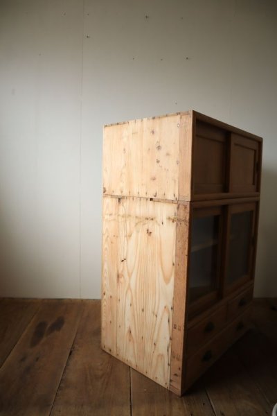 画像1: セール品！・前欅の重ね食器棚