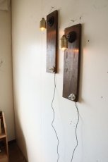 画像3: 古材と真鍮パーツの壁掛けライト (3)