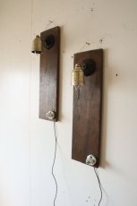 画像7: 古材と真鍮パーツの壁掛けライト (7)