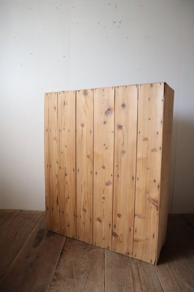 画像2: 木肌の引き出し付き薄型収納棚