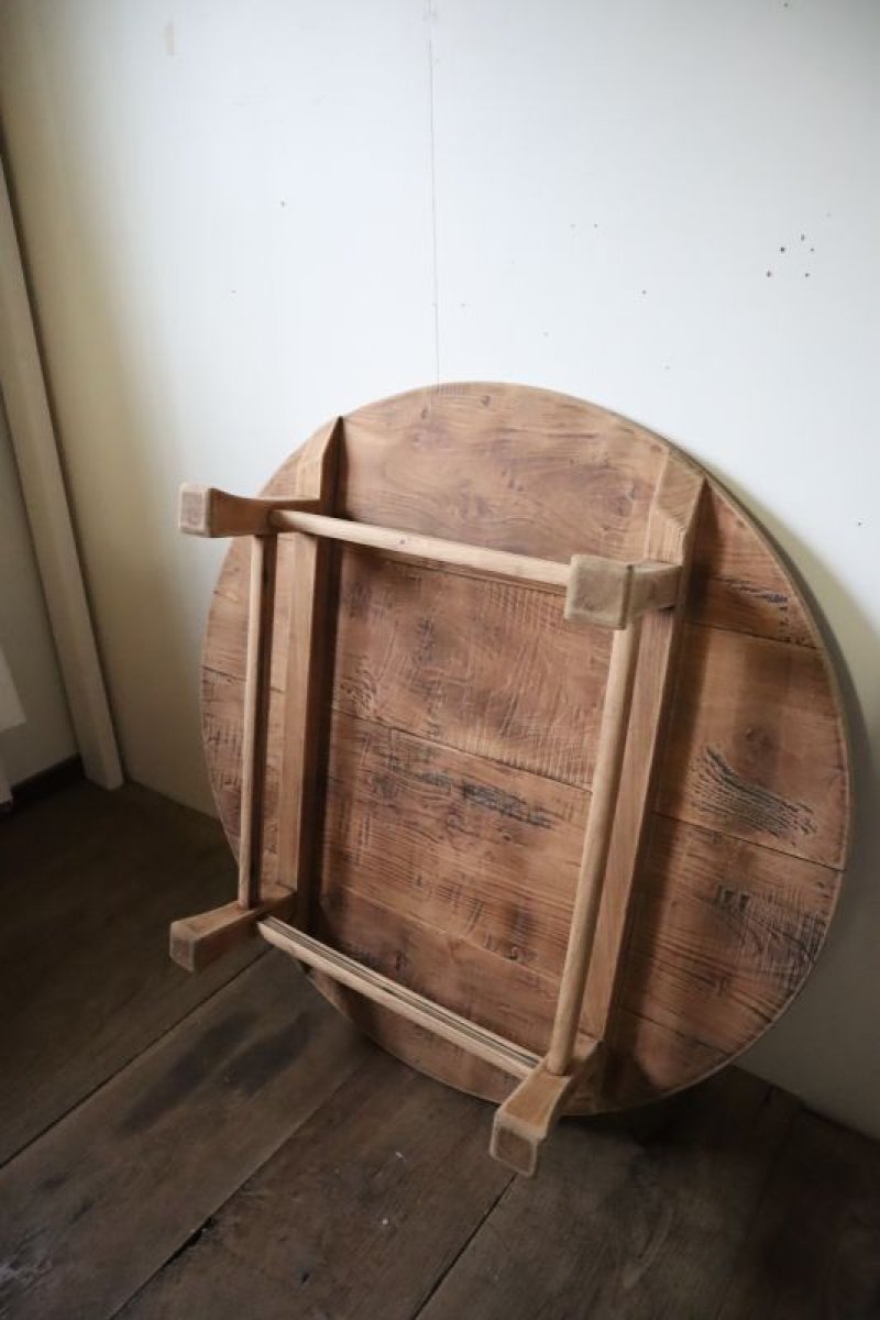 画像2: 総欅の卓袱台