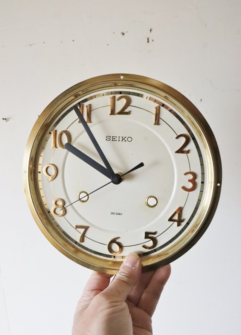 画像1: 古い文字盤の掛け時計(B)