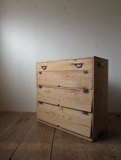 画像1: 引き出し付きパタパタ扉の収納棚 (1)
