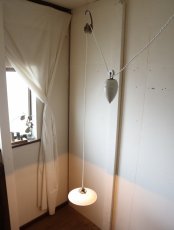 画像6: 錘と滑車のペンダントライト(コード白) (6)