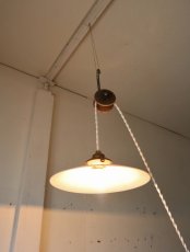 画像12: 錘と滑車のペンダントライト(コード白) (12)