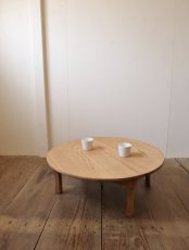 画像2: 折り畳み式丸卓袱台 (2)