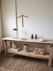 画像2: 木肌の良い横長テーブル (2)