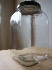 画像8: ブリキの蓋つきガラス容器 (8)