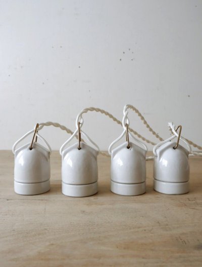 画像1: No.5　フランス磁器製ソケットのペンダントライト