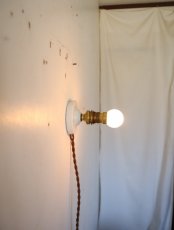 画像4: No.35　磁器とソケットのブラケットライト(段々、コード茶) (4)