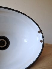 画像21: No.38　琺瑯オーバル型シェードのペンダントライト (21)