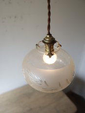 画像8: No.49　カットガラスシェードのペンダントライト (8)