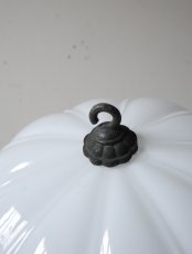 画像23: No.75 雪洞型乳白ガラスのペンダントライト (23)
