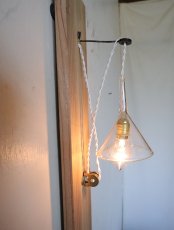 画像7: No.77　ガラス漏斗の壁掛けライト(2) (7)