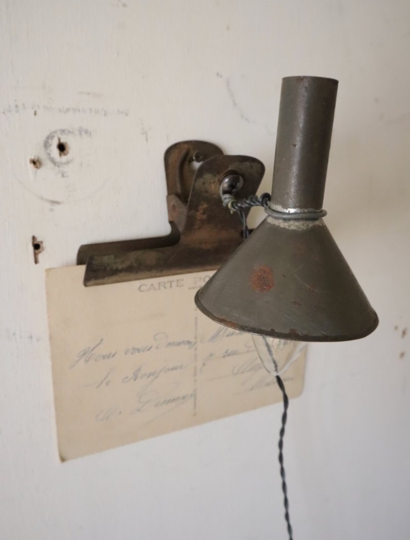 画像2: No.87 ブリキ漏斗のクリップ付き3wayライト