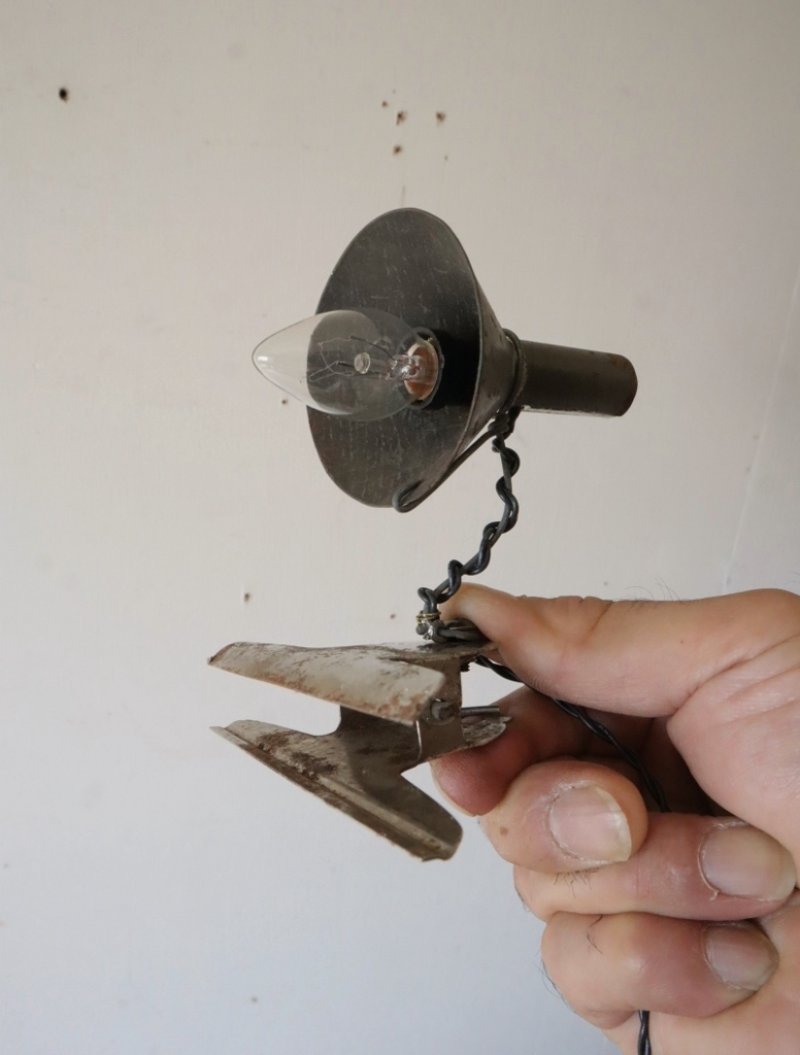 画像2: No.88 ブリキ漏斗のクリップ付き3wayライト