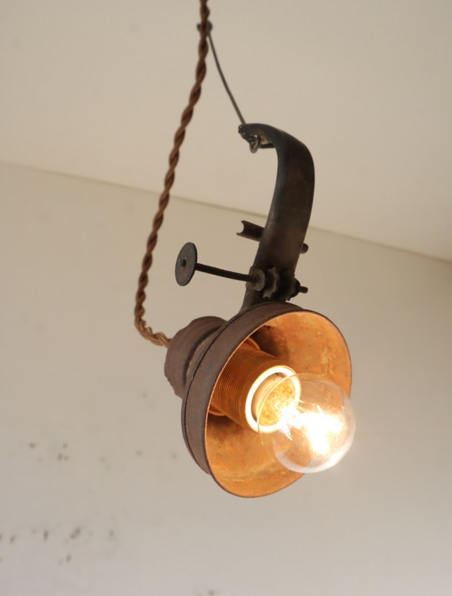 画像16: No.99　オイルランプ部品の吊り下げライト (16)