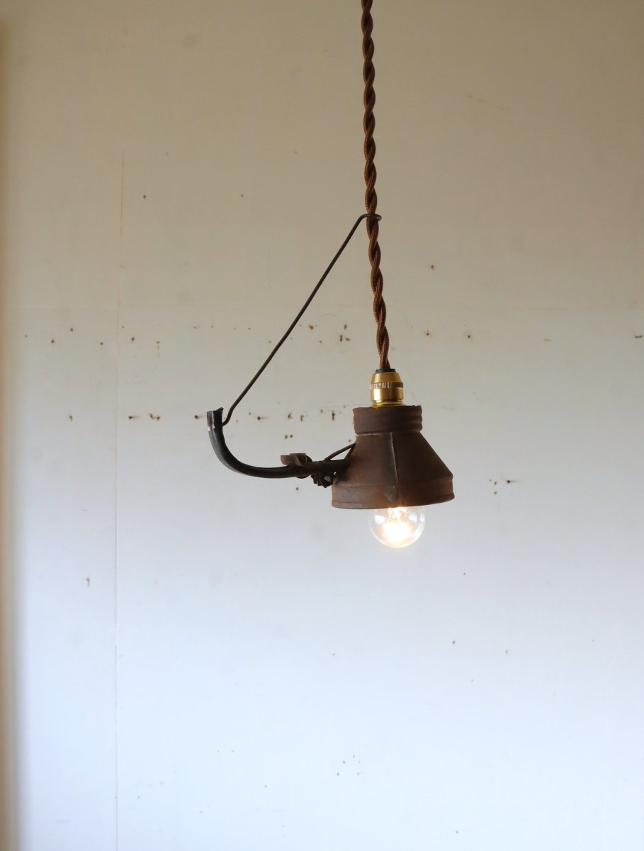 画像5: No.99　オイルランプ部品の吊り下げライト (5)