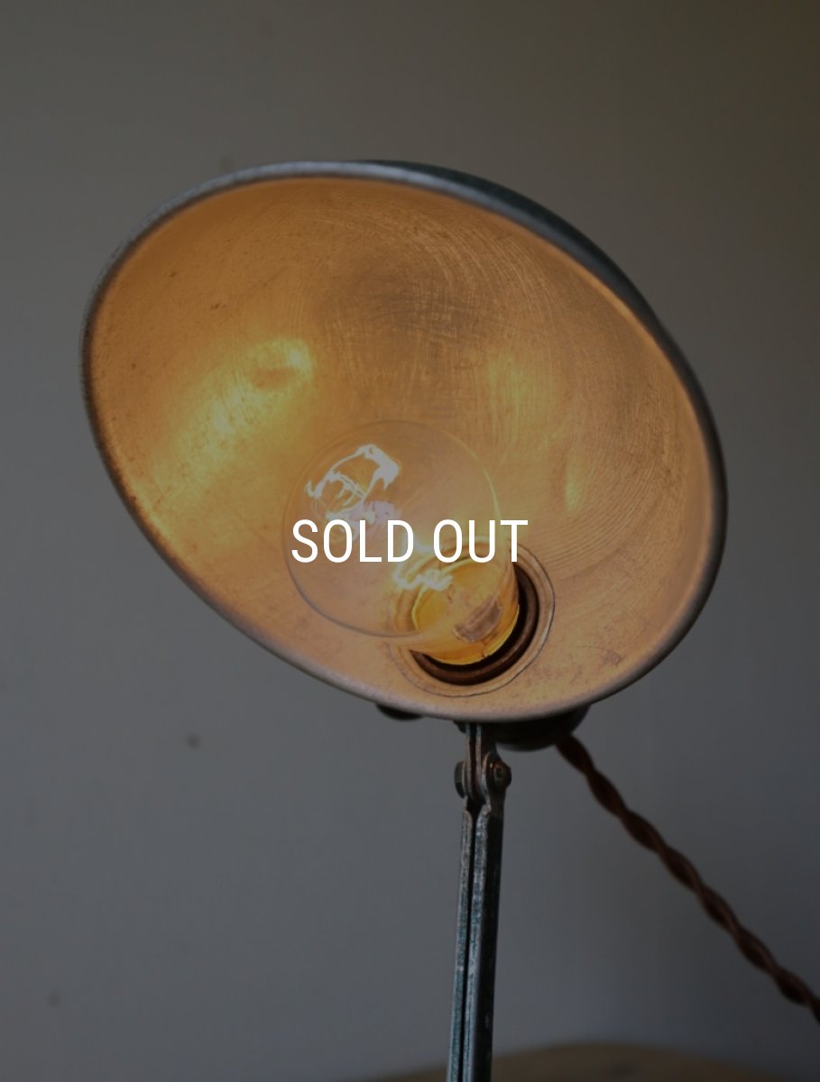 画像7: No.100　グリーン色の小型デスクライト (7)