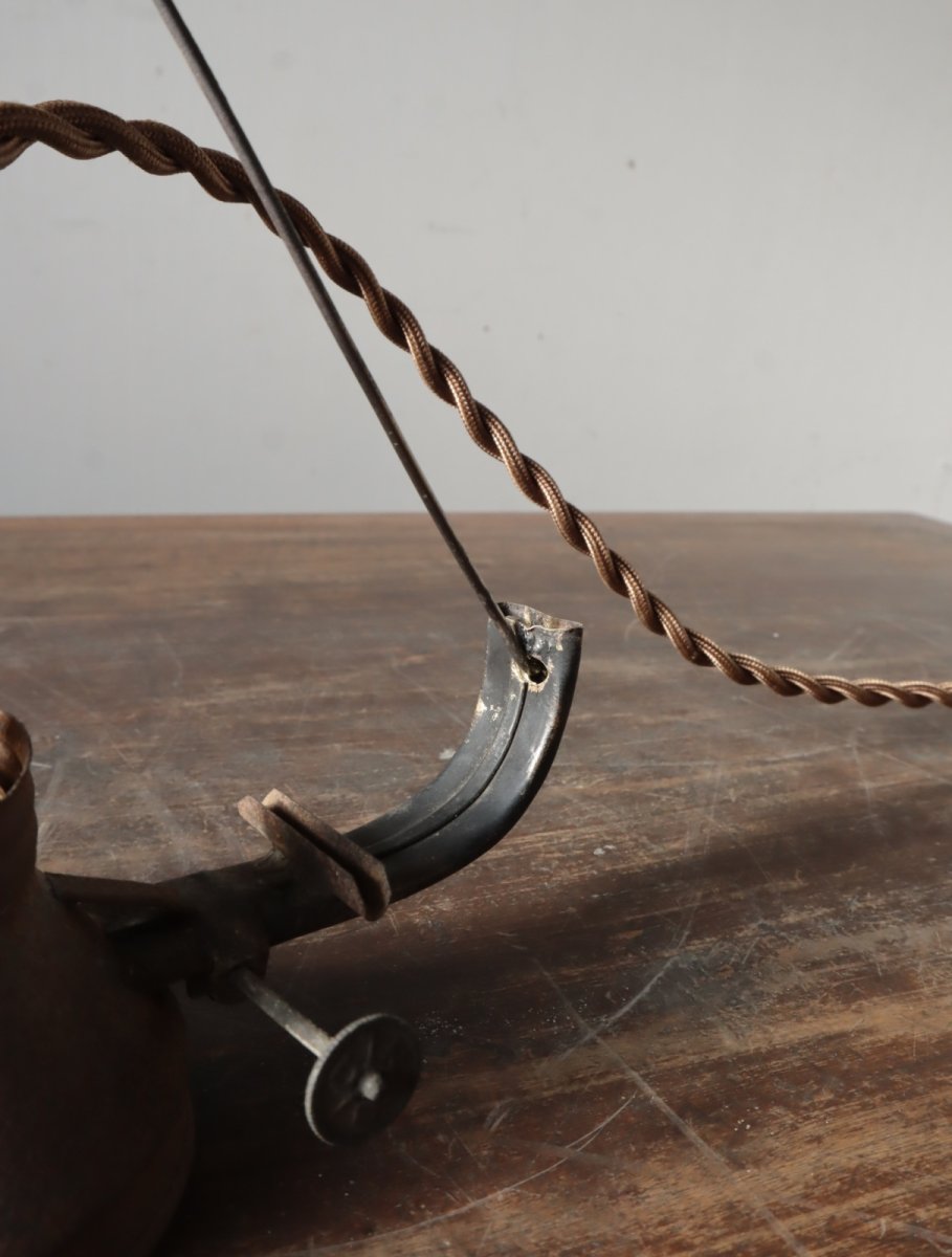 画像26: No.99　オイルランプ部品の吊り下げライト (26)