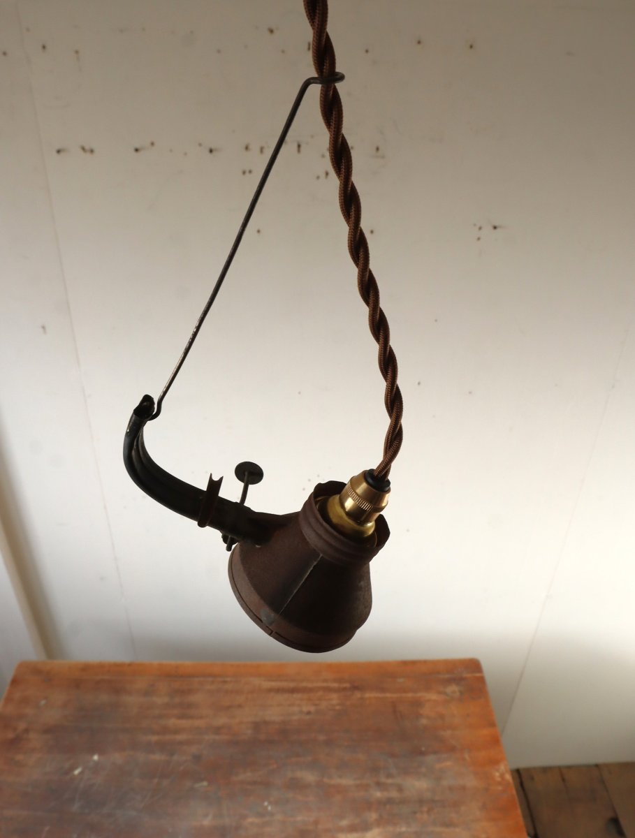 画像10: No.99　オイルランプ部品の吊り下げライト (10)