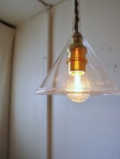 画像22: No.106　ガラス漏斗のペンダントライト(中) (22)