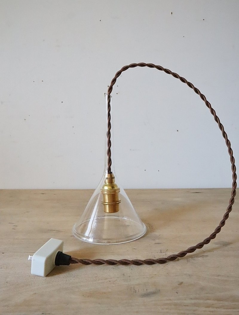 画像2: No.106 ガラス漏斗のペンダントライト(中)