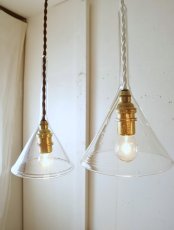 画像2: No.106　ガラス漏斗のペンダントライト(中) (2)