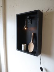 画像4: No.119　時計木箱の壁掛け飾り棚 (4)