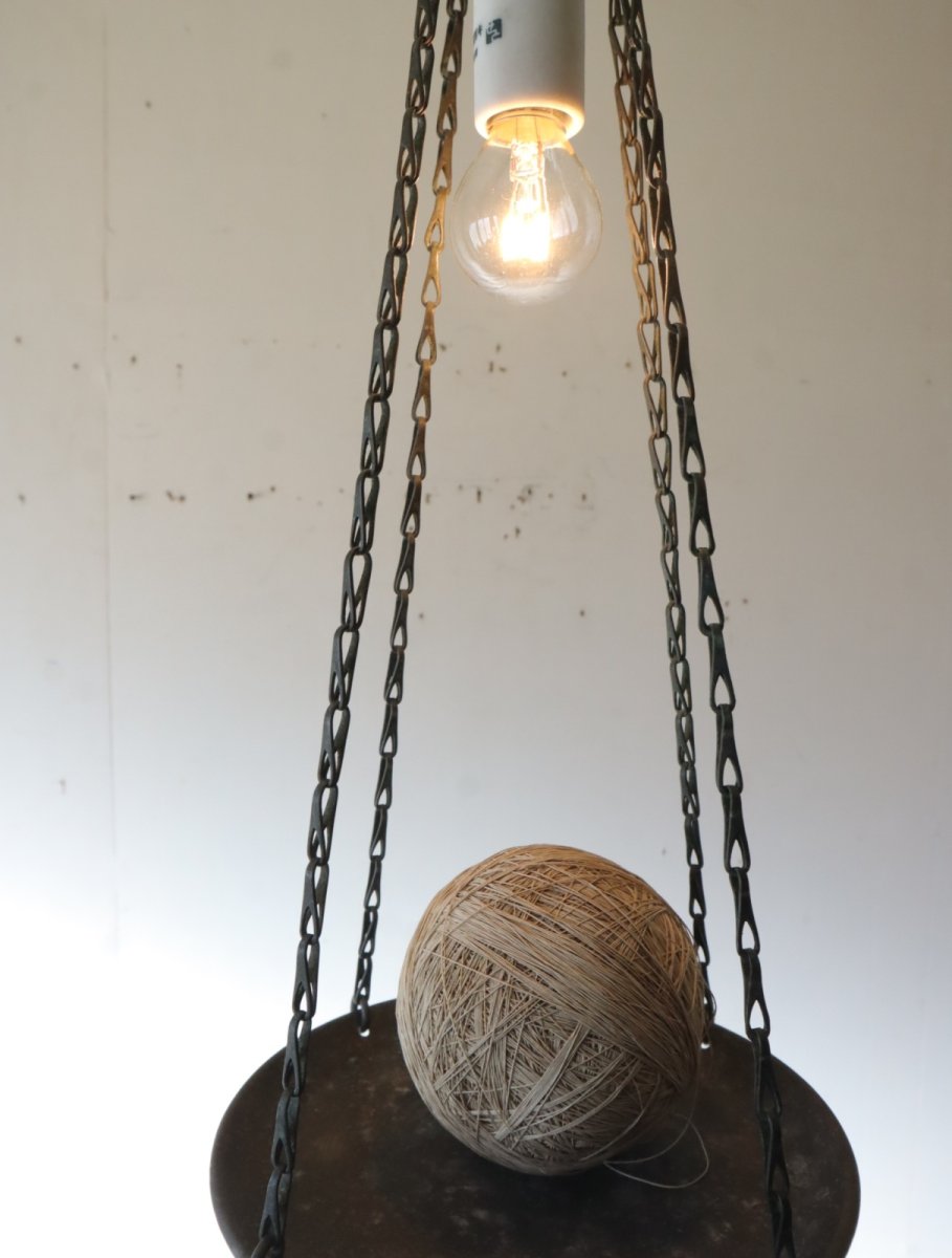 画像6: No.126　真鍮皿のペンダントライト (6)