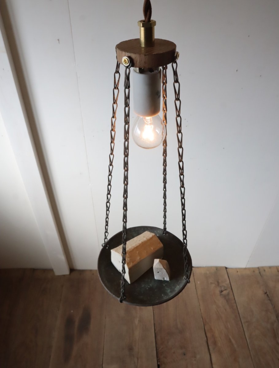 画像6: No.125　真鍮皿のペンダントライト (6)