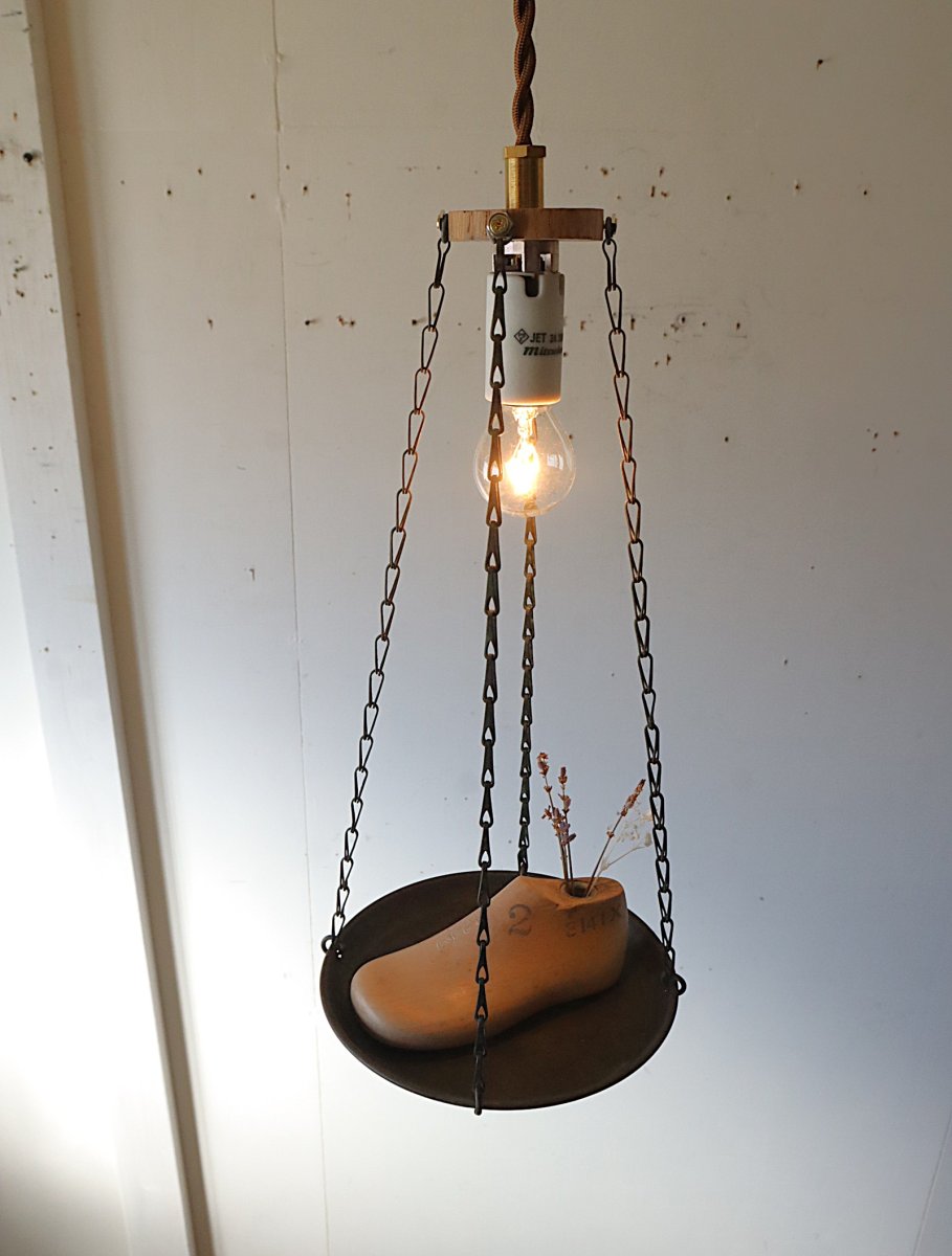 画像1: No.123　真鍮皿のペンダントライト (1)