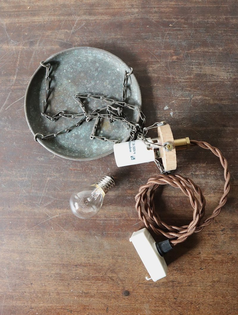 画像1: No.125 真鍮皿のペンダントライト