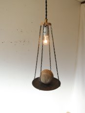 画像1: No.126　真鍮皿のペンダントライト (1)
