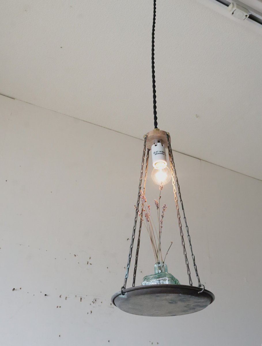 画像6: No.124　真鍮皿のペンダントライト (6)