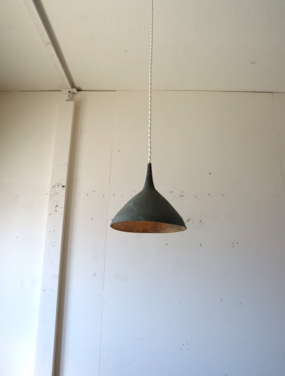 画像2: No.122　銅製漏斗のペンダントライト (2)