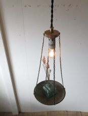 画像7: No.124　真鍮皿のペンダントライト (7)