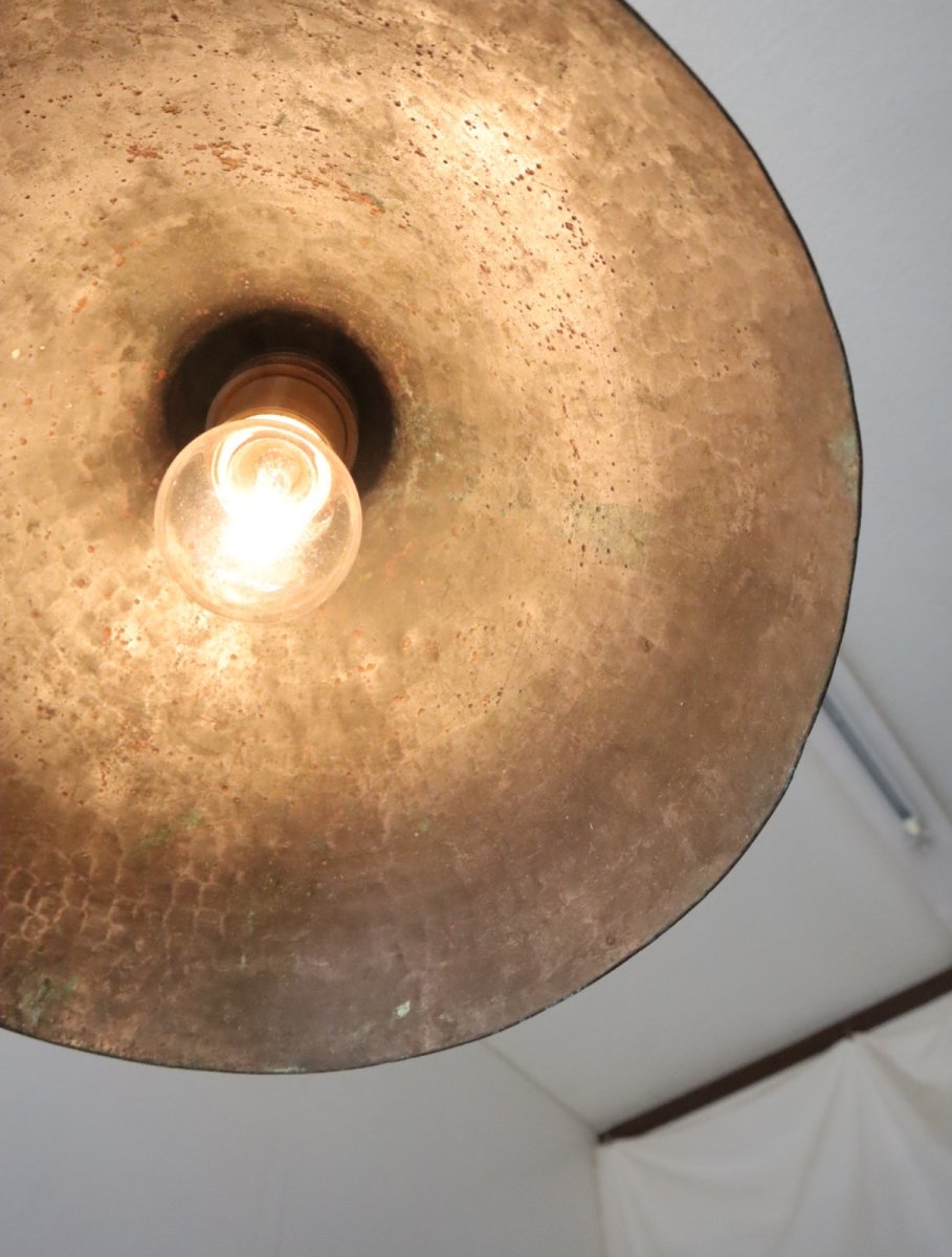 画像9: No.122　銅製漏斗のペンダントライト (9)