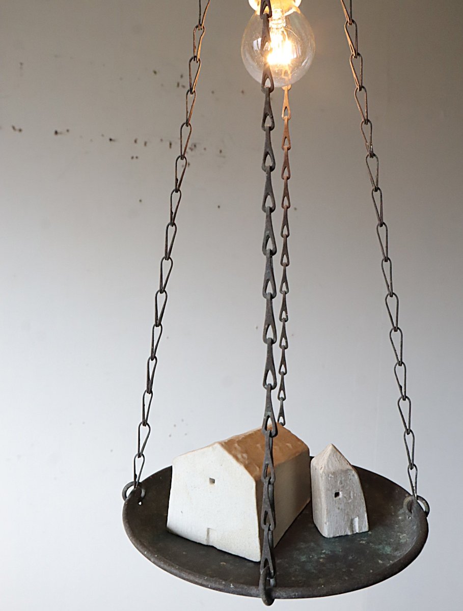 画像7: No.125　真鍮皿のペンダントライト (7)