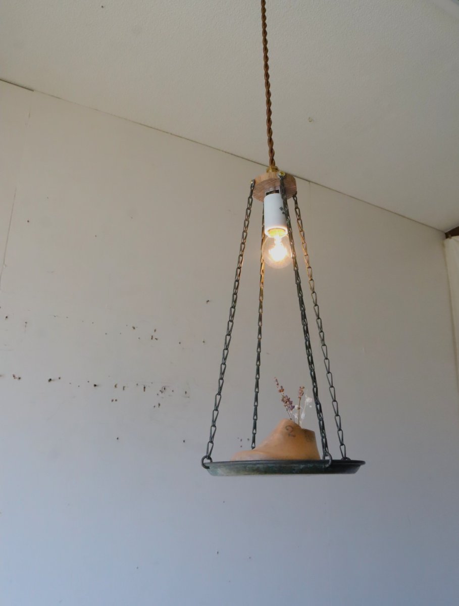 画像8: No.123　真鍮皿のペンダントライト (8)