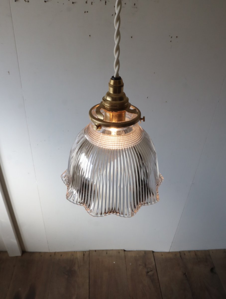 画像1: No.129　ホロフェーンUKシェードのペンダントライト (1)