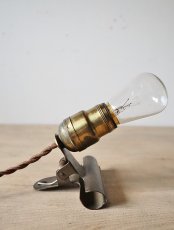 画像22: No.136　真鍮ソケットとクリップのライト(コード焦げ茶色) (22)